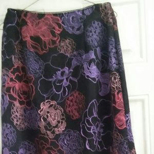 Purple, pink, and black skirt